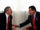 El presidente venezolano Hugo Chávez junto al presidente cubano Raul Castro. Foto: Prensa Miraflores