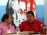 Chávez comparte con el presidente Daniel Ortega. Foto: Prensa Miraflores 