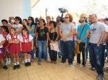 Calle 13 visita escuela Carlos Muñiz Varela en Bauta