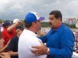 Maduro y Raúl con los Cinco. Foto: Miraflores