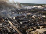 La zona del incendio en la Base de Supertanqueros de Matanzas quedó completamente destruida, 10 de agosto de 2022. Foto: Irene Pérez/ Cubadebate