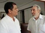Fidel Castro y Rafael Correa
