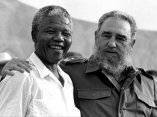 Fidel Castro con Nelson Mandela, 26 de julio de 1991.