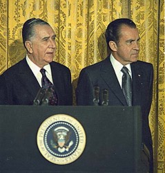 El dictador Médici y Richard Nixon. (Foto: Archivo de Seguridad Nacional)