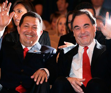 Chavez y Oliver Stone en Venecia
