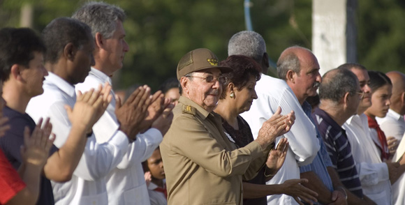 Raul Castro en el acto de Ciudad Libertad