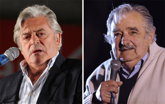 Candidatos Uruguay: Luis Alberto Lacalle y José (Pepe) Mujica. Foto: AFP