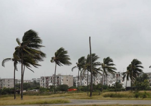 La lluvia y el viento asociados al primer frente frío de la temporada invernal que llego al occidente de Cuba el 18 de octubre de 2009, golpean la vegetación en La Habana del Este. AIN FOTO/Roberto MOREJON RODRIGUEZ 