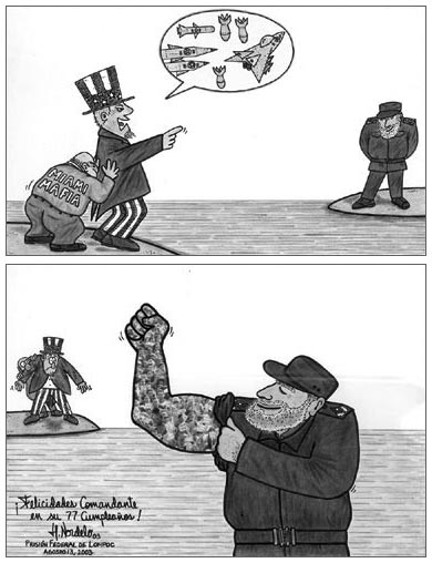 Fidel. Caricatura de Gerardo Hernández