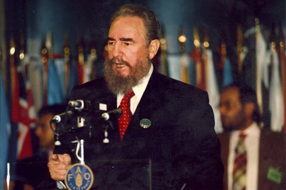 Fidel Castro en la Cumbre Mundial de la FAO, 1996