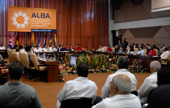 Cumbre de la Alianza Bolivariana para los Pueblos de Nuestra América (ALBA) en el Palacio de Convenciones, en La Habana, Cuba