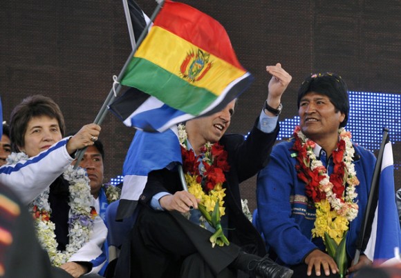 Evo Morales en un acto en Bolivia (Foto: AFP)