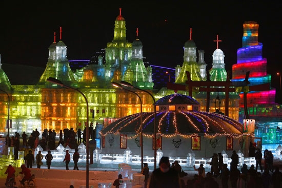 Festival de hielo de Harbin en China. Foto AFP