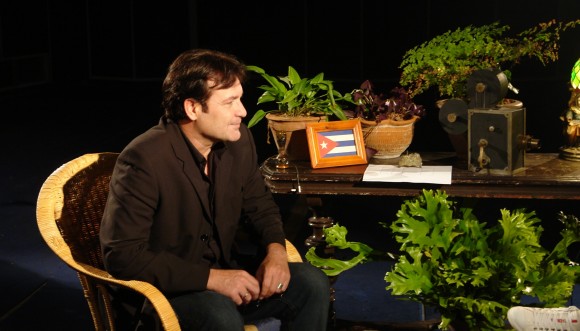 Jorge Perugorría entrevistado por Amaury Pérez (Foto: Petí)