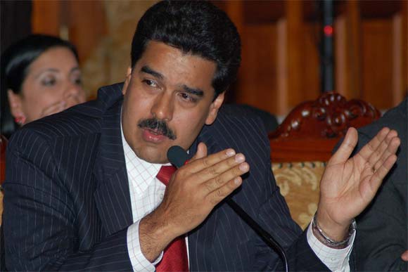 Canciller de Venezuela Nicolás Maduro Moros , interviene en la reunión Unasur en el Palacio de Carondelet.