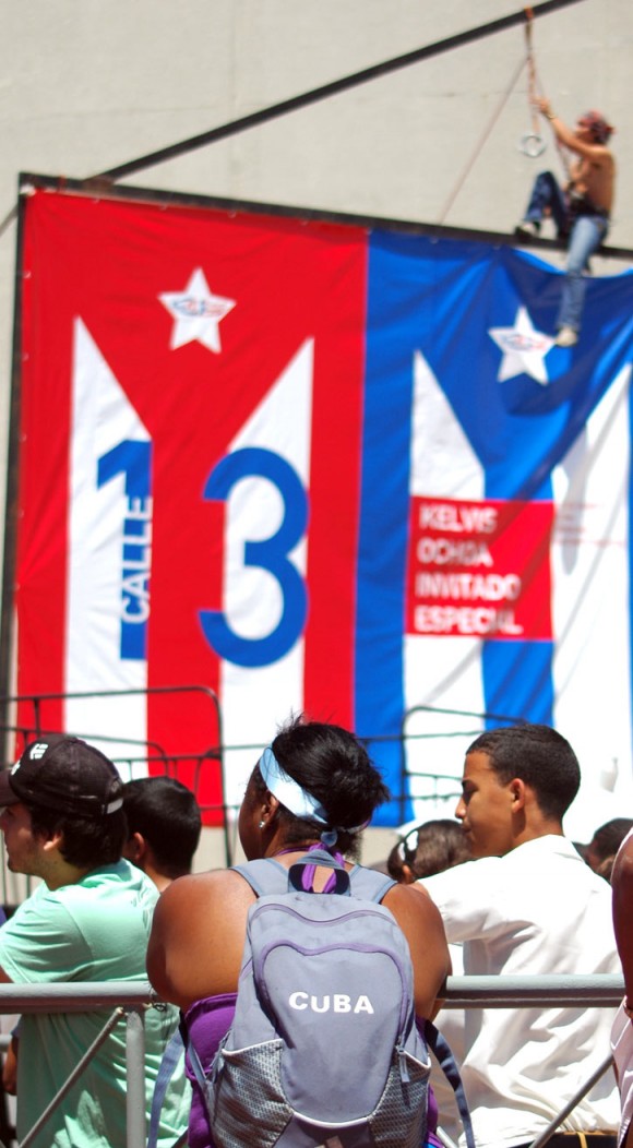 Ensayos Calle 13 en la Tribuna Antimperialista, Cuba Foto: Kaloian