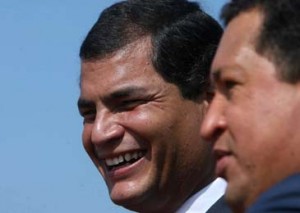 Hugo Chávez y Rafael Correa