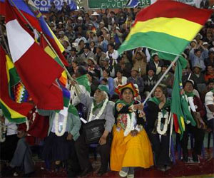 Bolivia, Cumbre de los Pueblos soobre cambio climático. Foto: AP