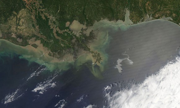 Derrame de Petróleo: Marea Negra en Louisiana (Foto: NASA)