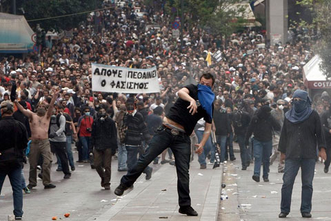 Manifestaciones en Grecia