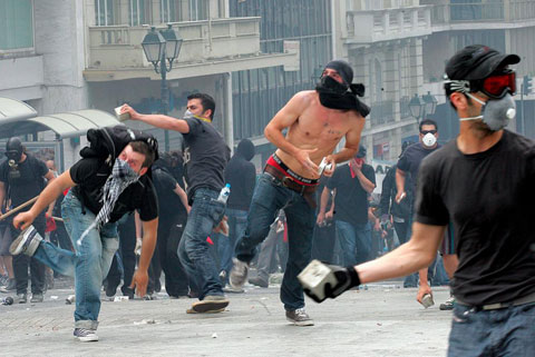 Manifestaciones en Grecia