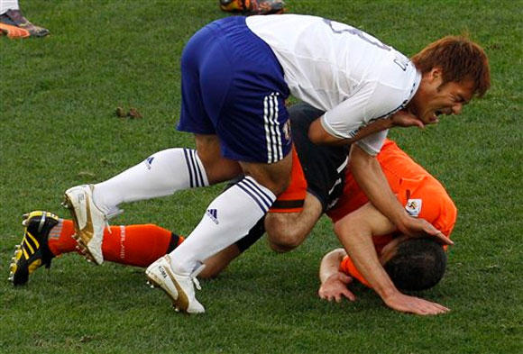 Holanda vs Japón en la Copa Mundial de Fútbol, Sudáfrica 2010. Foto: AP