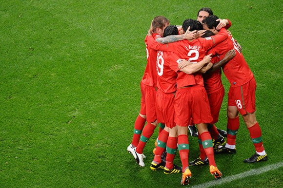 El equipo de Portugal. Foto: Reuters