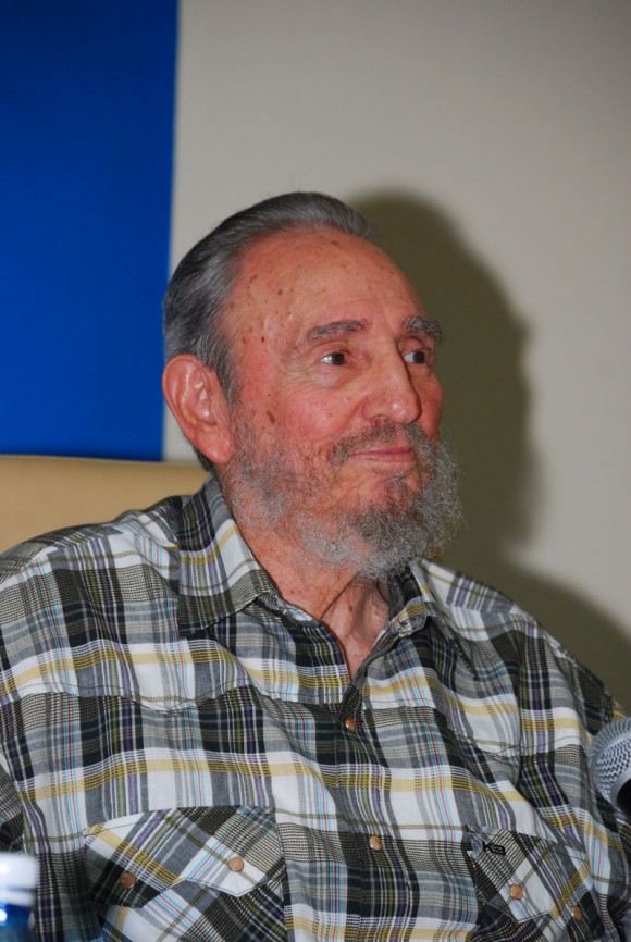 Fidel en el MINREX. Foto: Estudios Revolución