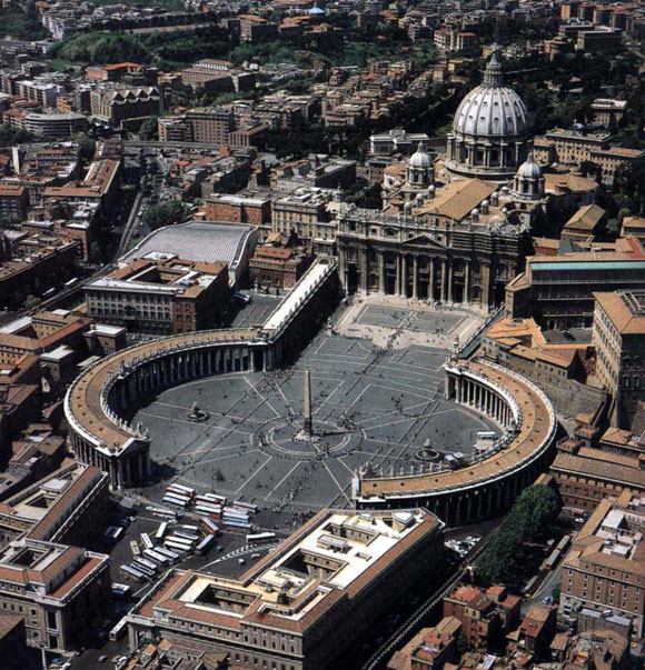 Vista aérea del Vaticano