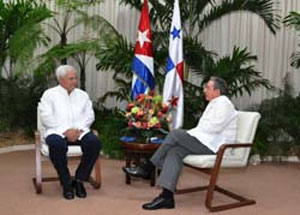Raúl Castro y Ricardo Martinelli Berrocal