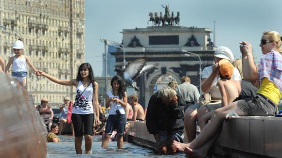 Ola de calor en Rusia