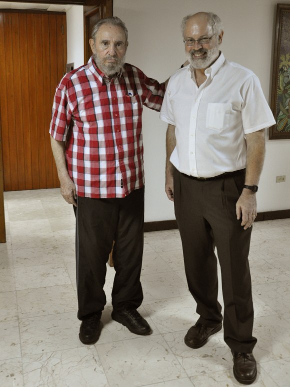 Fidel y Alan Robock. Foto: Estudios Revolución