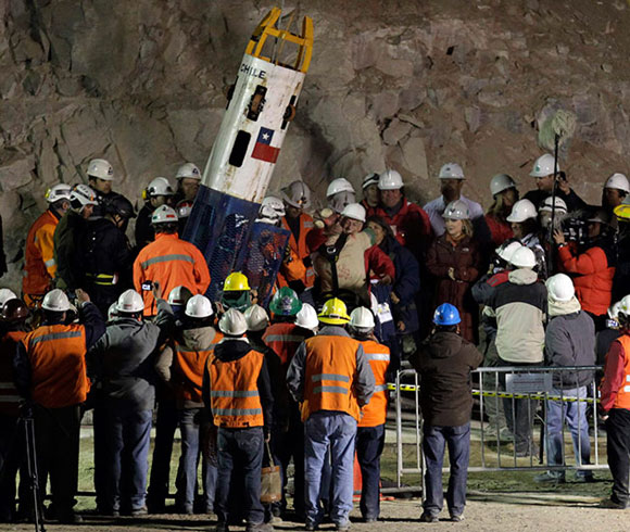 Rescate de los mineros chilenos atrapados hace 69 días