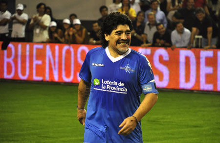 Diego Maradona hace pocos días en la ciudad argentina de Mar del Plata. Foto: Kaloian