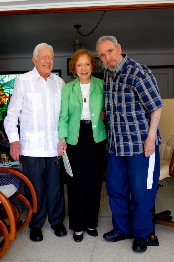 James Carter, su esposa Rosalynn y Fidel Castro en La Habana. Foto: Alex Castro/ Cubadebate
