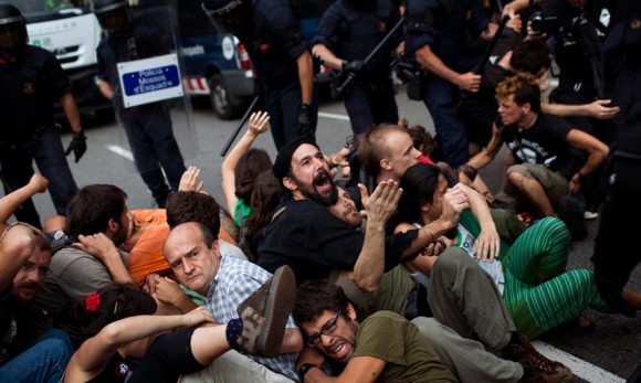 Brutalidad policial en Barcelona