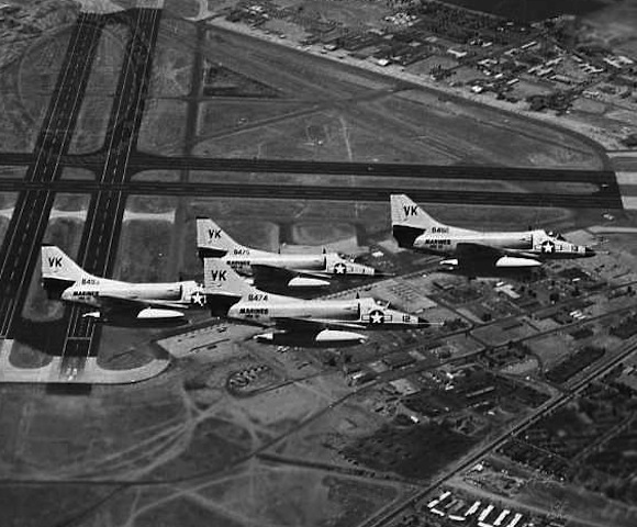 Aviones de los Marines, en El Toro, California, 1961