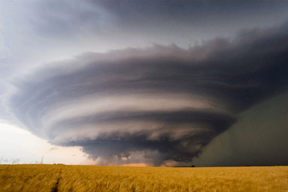 Supercélula de tormenta en el sur de Kansas. Foto: Jim Reed