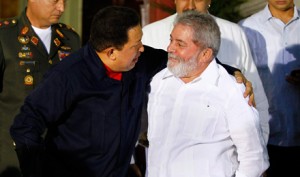 Chávez y Lula en Caracas