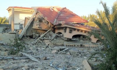 La casa de la familia Al-Hamedi, bombardeada por la OTAN. | Foto: Franklin Lamb / Red Voltaire
