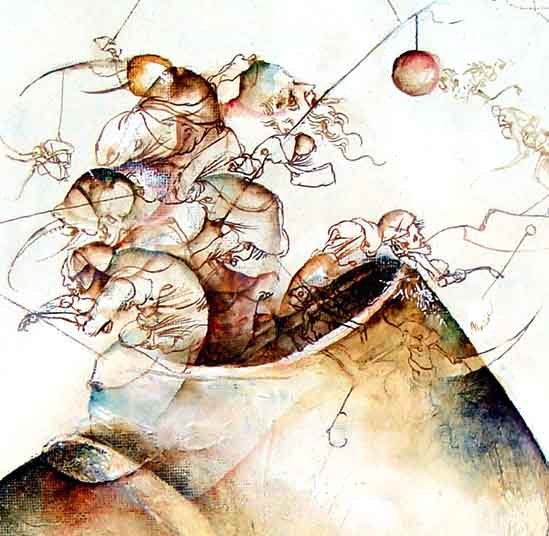 Prometeo. Fragmento. Oleo sobre tela, Jose Luis Fariñas, 2003.