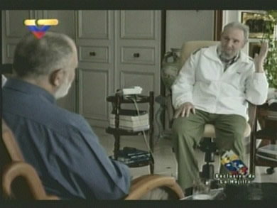 Fidel y Mario Silva. (Foto tomada de la Televisión)