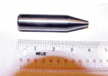 Proyectil de 30mm proveniente de los A10, que portan uranio empobrecido.