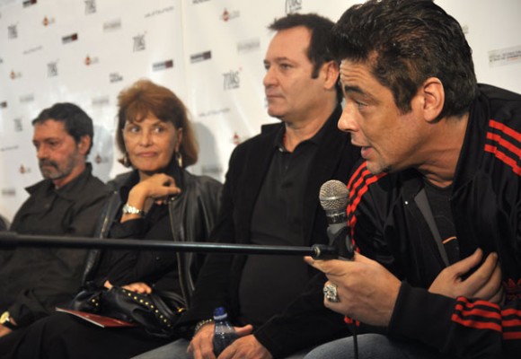 Benicio del Toro en la presentación de "Siete días" en La Habana. Foto: Kaloian