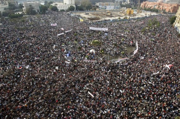 Tahrir o Plaza de la liberación de Egipto durante la primavera árabe.
