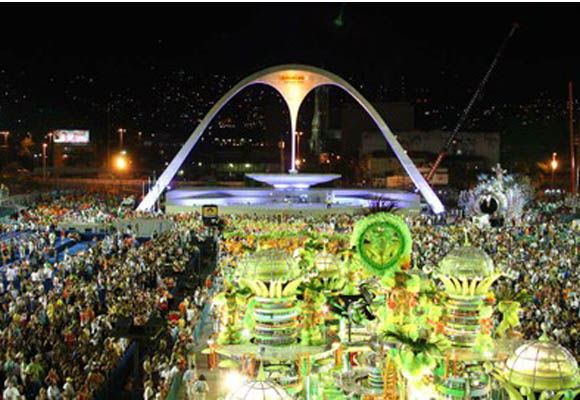 El sambódromo, sede del desfile de escuelas de samba