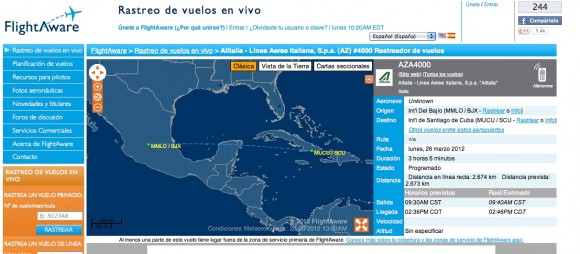 Vuelo del Papa de México a Cuba