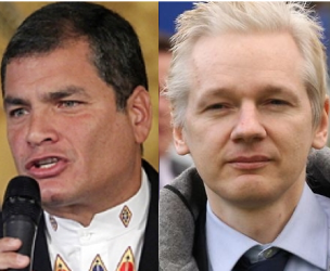 Rafael Correa y Julian Assange