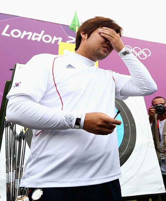 En la primera competencia de los Juegos Olímpicos de Londres, Im Dong Hyun quebró el récord mundial de 72 flechas, establecido por él mismo el pasado 2 de mayo en Antalaya, Turquía. Foto: Daylife  