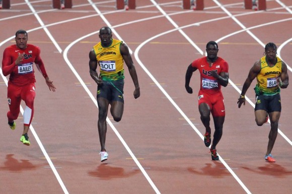 Usain Bolt demostró que es el mejor sprinter del planeta y rompió el record olímpico con un tiempazo de 9.63 segundos que le dio la medalla de oro del hectómetro en Londres 2012. Foto: Ricardo López Hevia.